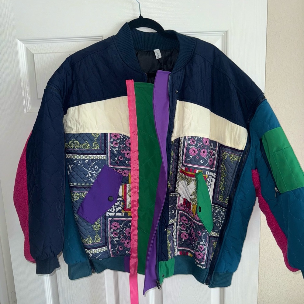 Colorful Patchwork Quilted Jacket - image 2